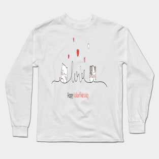 couple cat Long Sleeve T-Shirt